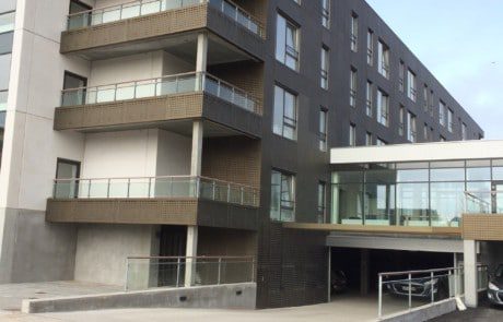 Perforerede-plader-7 Facade, perforerede plader, Facadebeklædning i metal, stål facader, facadebeklædning, facader, metal, metal facade,