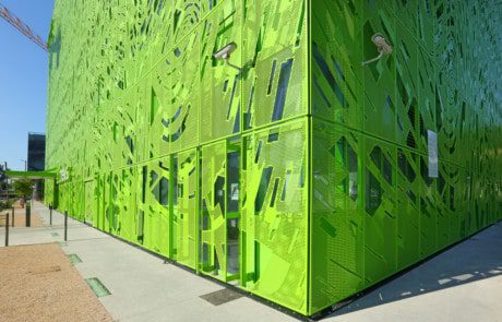 Facadebeklædning i metal Facade, perforerede plader, Facadebeklædning i metal, stål facader, facadebeklædning, facader, metal, metal facade,